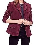 Free People Women's Medium Byron Corduroy Blazer Jacket Purple M | Amazon (US)