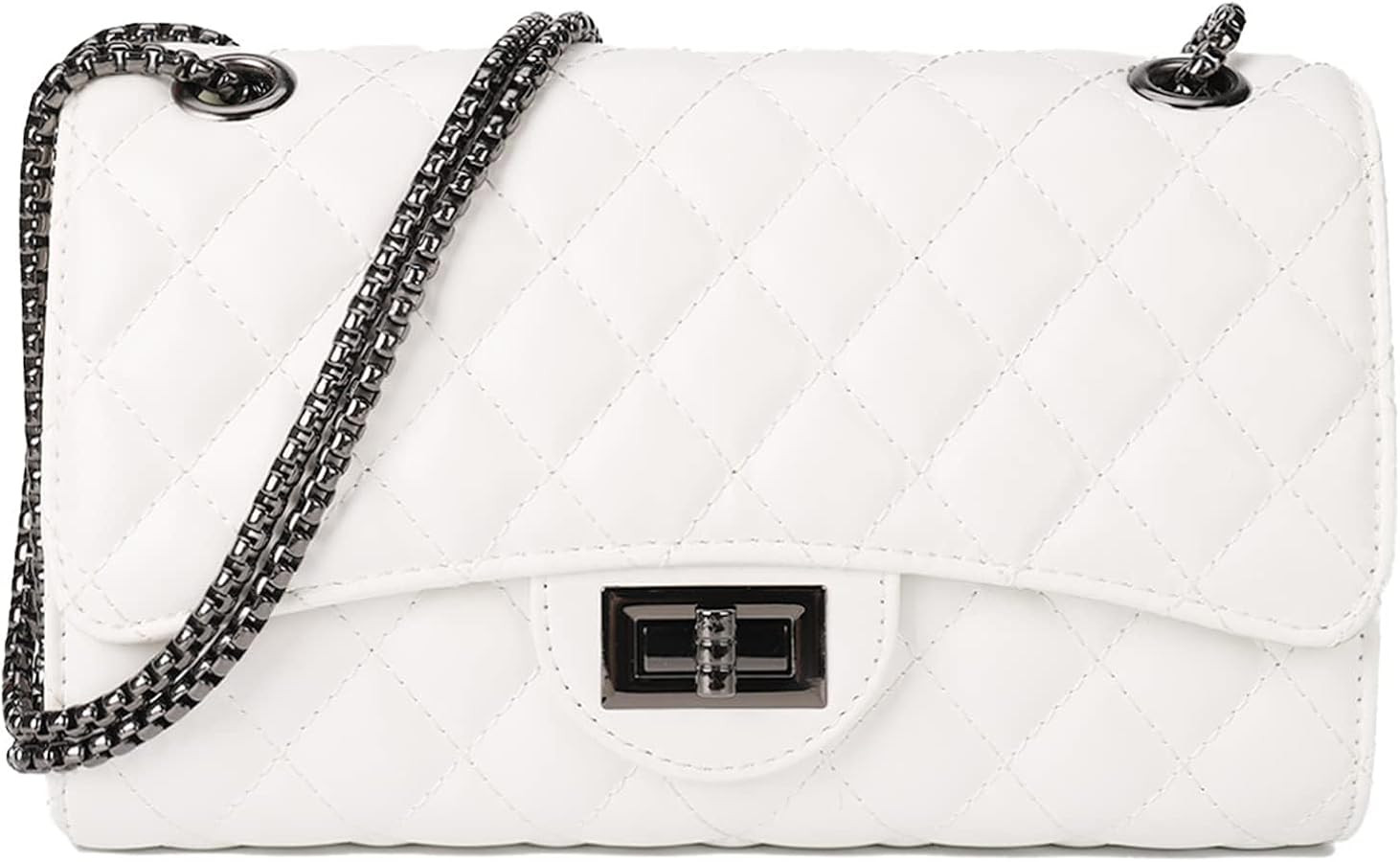 Gladdon Quilted Crossbody Purse for Women Trendy Ladies Shoulder Bag with Chain Designer Purses | Amazon (US)