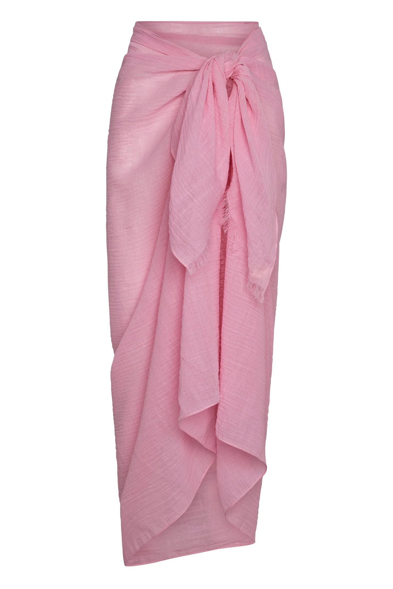 St. Tropez Sarong - Cherry Blossom Crinkle Linen | Monday Swimwear