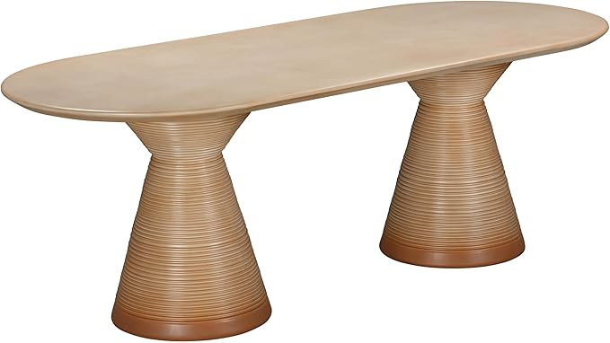 Tov Furniture Fassa Terracotta Oval Indoor/Outdoor Dining Table | Amazon (US)