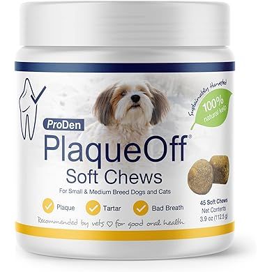 Amazon.com : ProDen PlaqueOff Soft Chews with Natural Kelp - for Large & Giant Breed Dogs - Supports | Amazon (US)