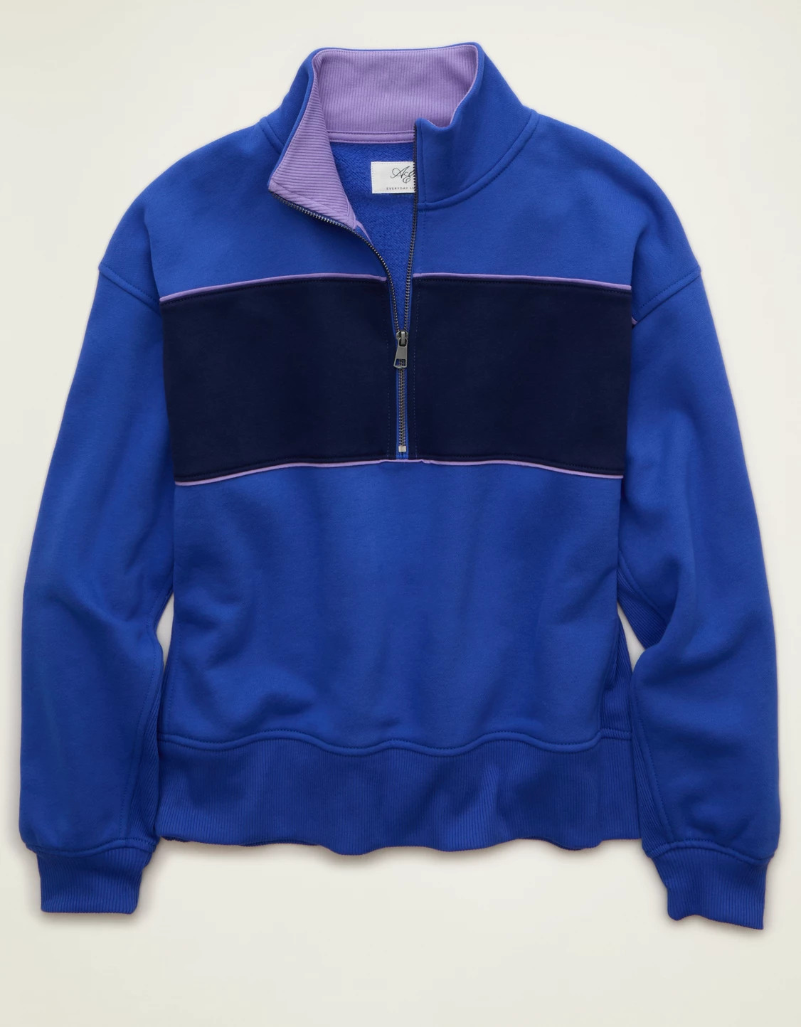 AE Everyday Luxe Quarter-Zip Sweatshirt | American Eagle Outfitters (US & CA)