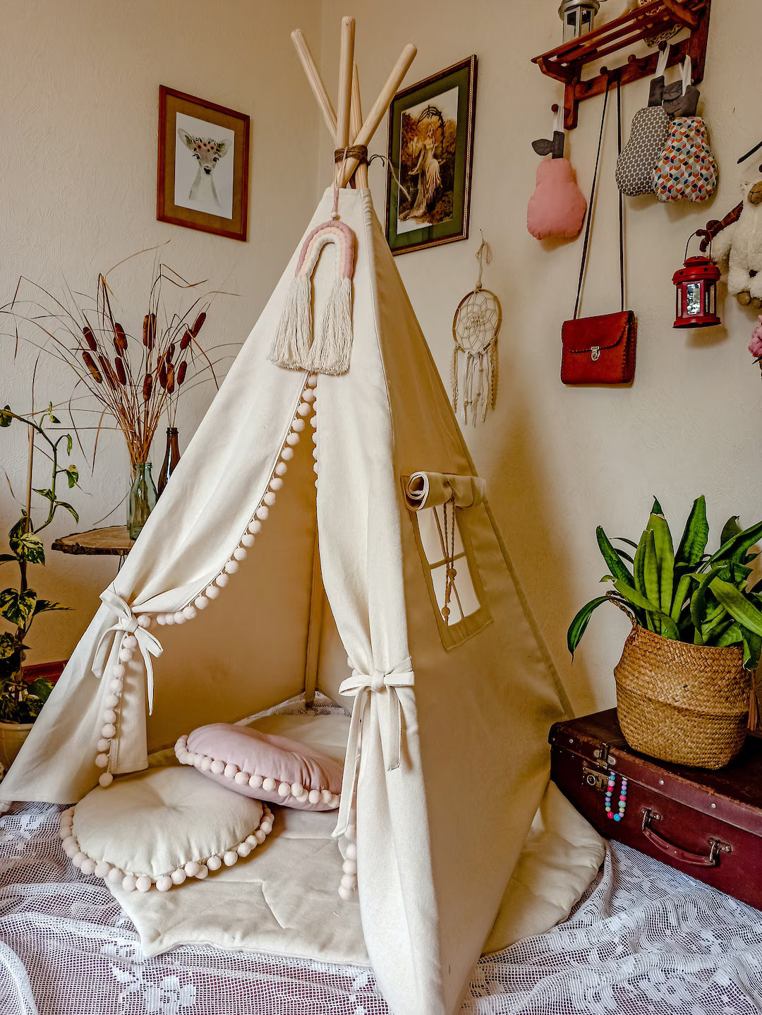 Teepee Kids, Gift for Kid, Kids Tent, Baby Tent, Game Teepee Rainbow, Gift for Kids, Teepee for G... | Etsy (US)