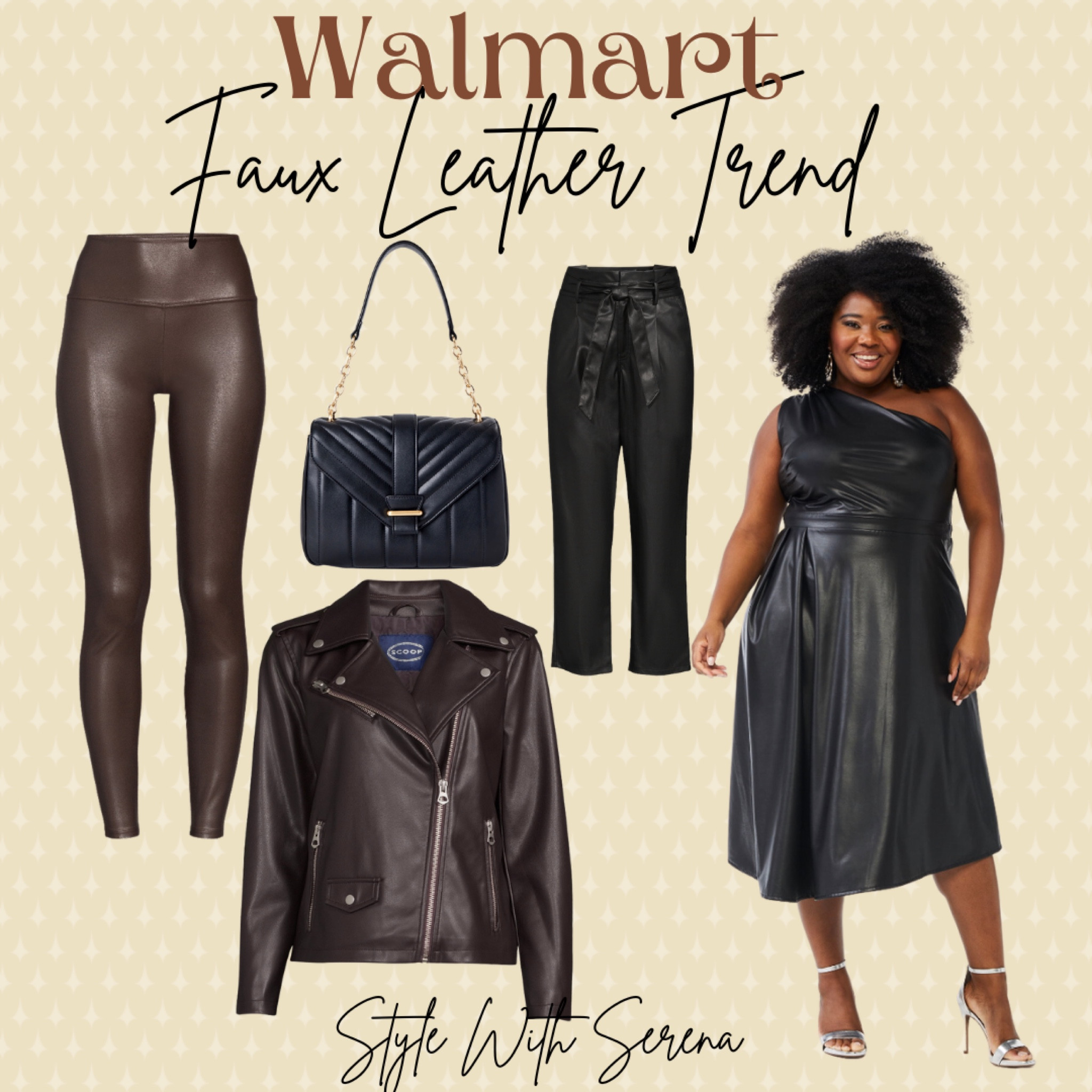 Shop the faux leather trend at Walmart!
Faux leather leggings
Leather leggings
Faux leather pants 
Faux leather dress
Faux leather jacket
Moto jacket
#walmart
Walmart finds
Affordable fashion
Fall trends
Fashion over 40
Fashion over 50
Plus size fashion


#LTKunder50 #LTKSeasonal #LTKstyletip