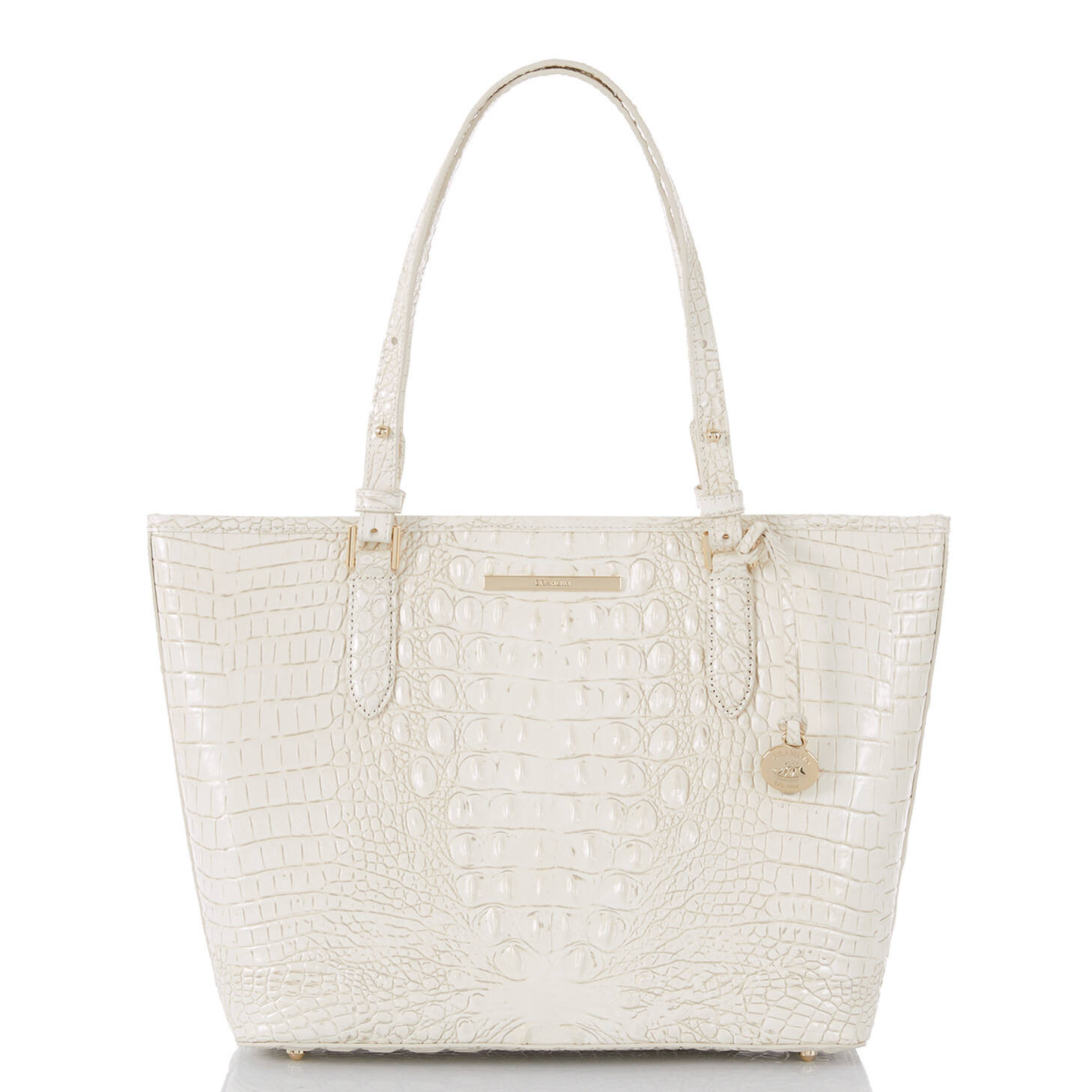 Medium Asher Leather Tote | Coconut Milk | BRAHMIN | Brahmin