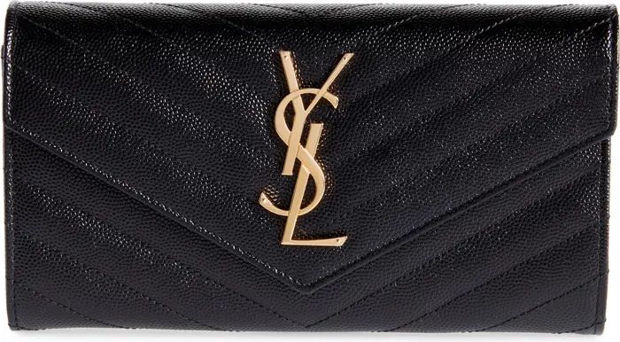 Monogramme Logo Leather Flap Wallet | Nordstrom