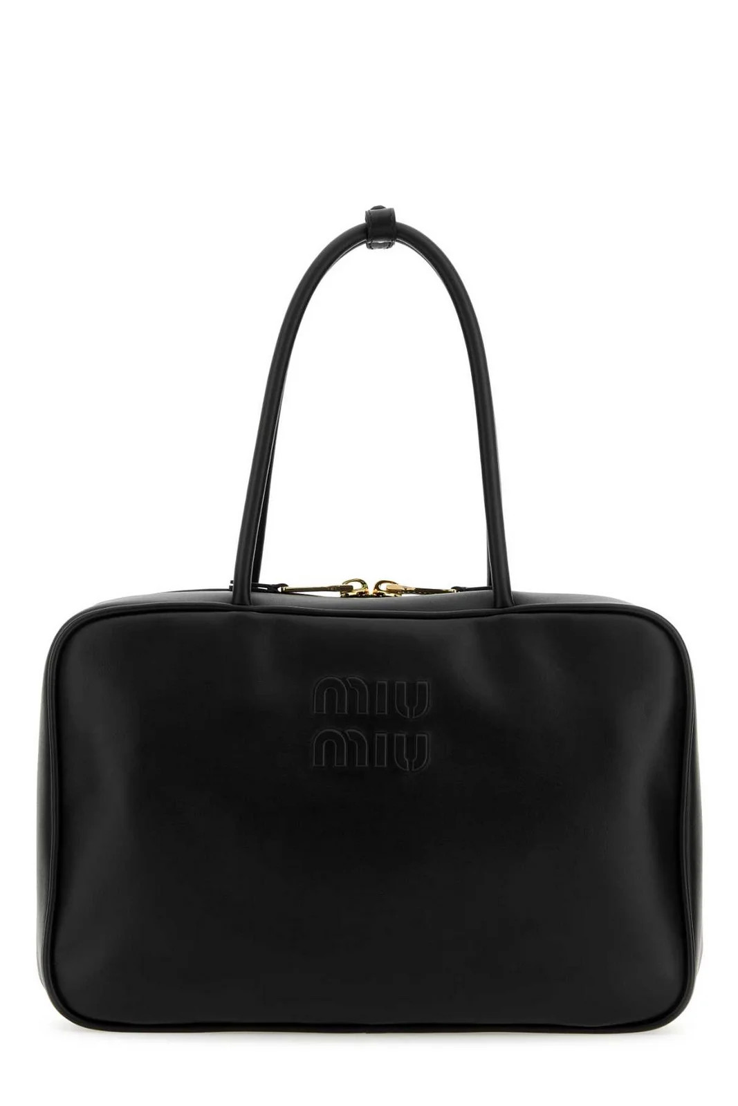 Miu Miu Logo-Embossed Zipped Handbag | Cettire Global