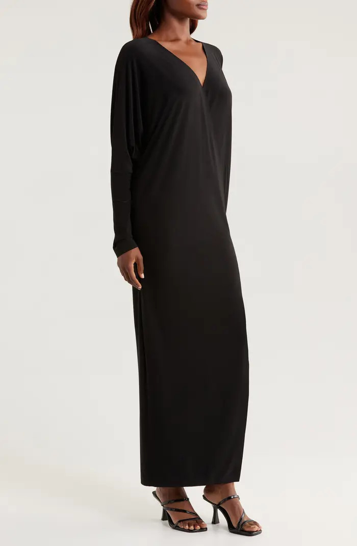 Dolman Long Sleeve Side Slit Maxi Dress | Nordstrom