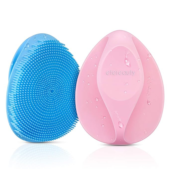 Silicone Face Scrubber Exfoliator Brush, ETEREAUTY Manual Facial Cleansing Brush Pad Soft Face Cl... | Amazon (US)