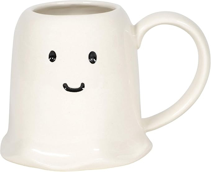 Enesco Our Name is Mud Halloween Ghost Sculpted Coffee Mug, 1 Count (Pack of 1), White | Amazon (US)