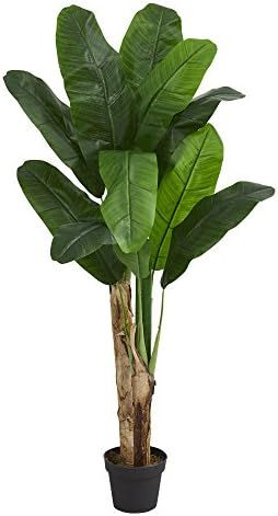 Nearly Natural 5576 4’ Double Stalk Banana Tree Artificial Plant Green | Amazon (US)