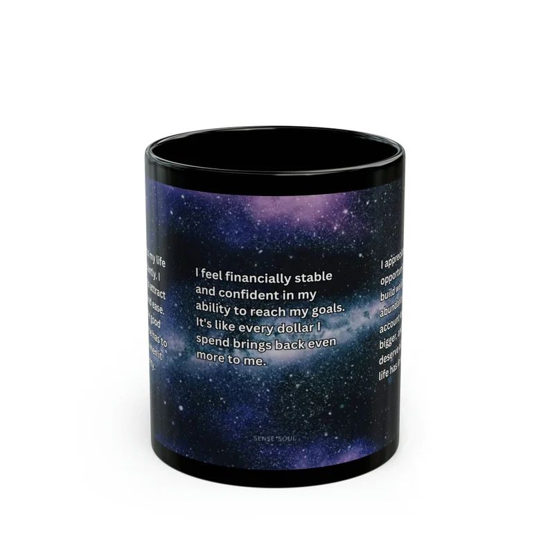 Money Affirmations Mug, Inspirational Sayings, Color Changing Galaxy Universe Cup, Starry Sky, Ce... | Etsy (US)