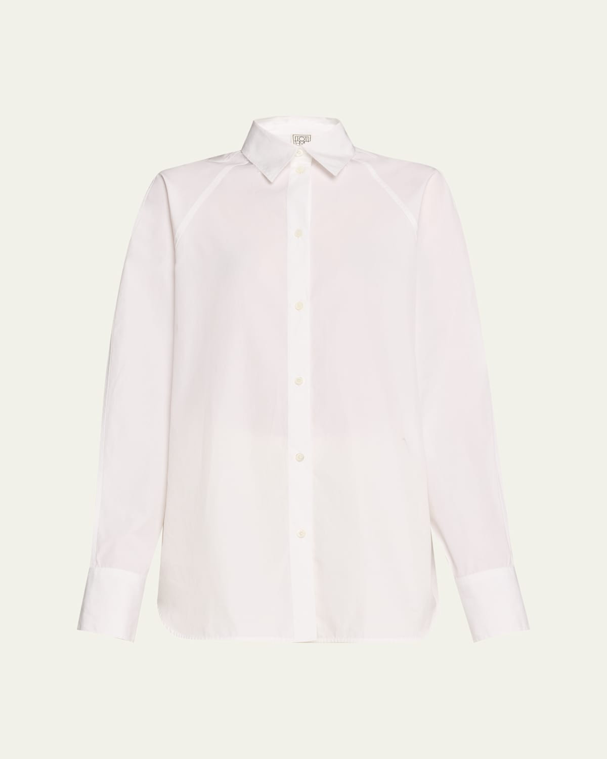 Raw-Edge Raglan-Sleeve Button-Down Shirt | Bergdorf Goodman