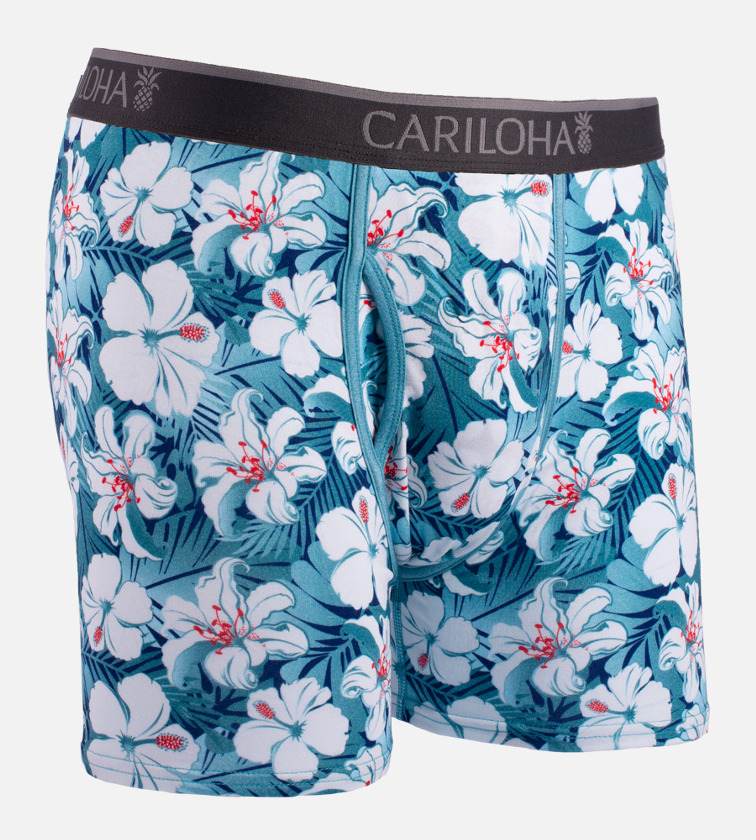 Bamboo Boxer Briefs - Blue Hibiscus | Cariloha