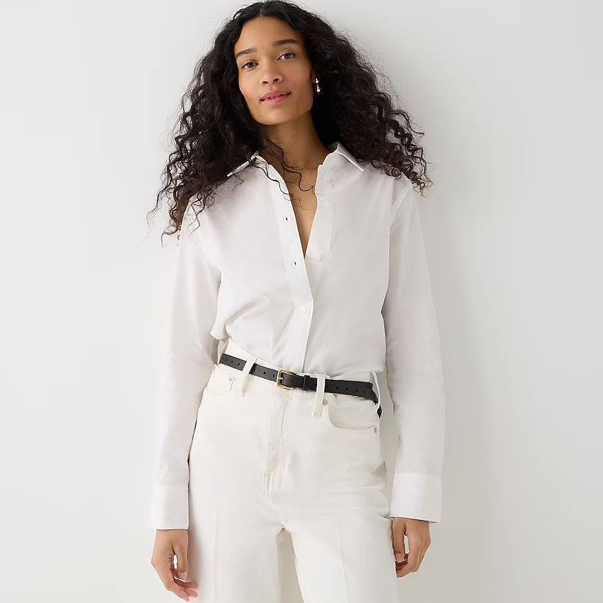 J.Crew: Slim-fit Stretch Cotton Poplin Shirt For Women | J.Crew US