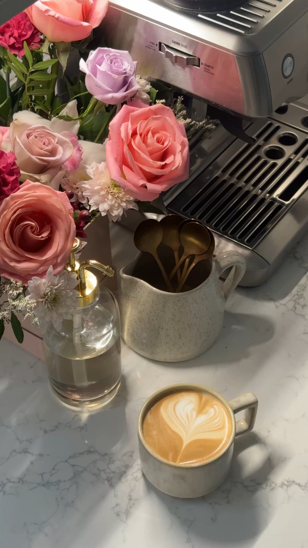 coffee at home with @brevillecanada ☕️💐