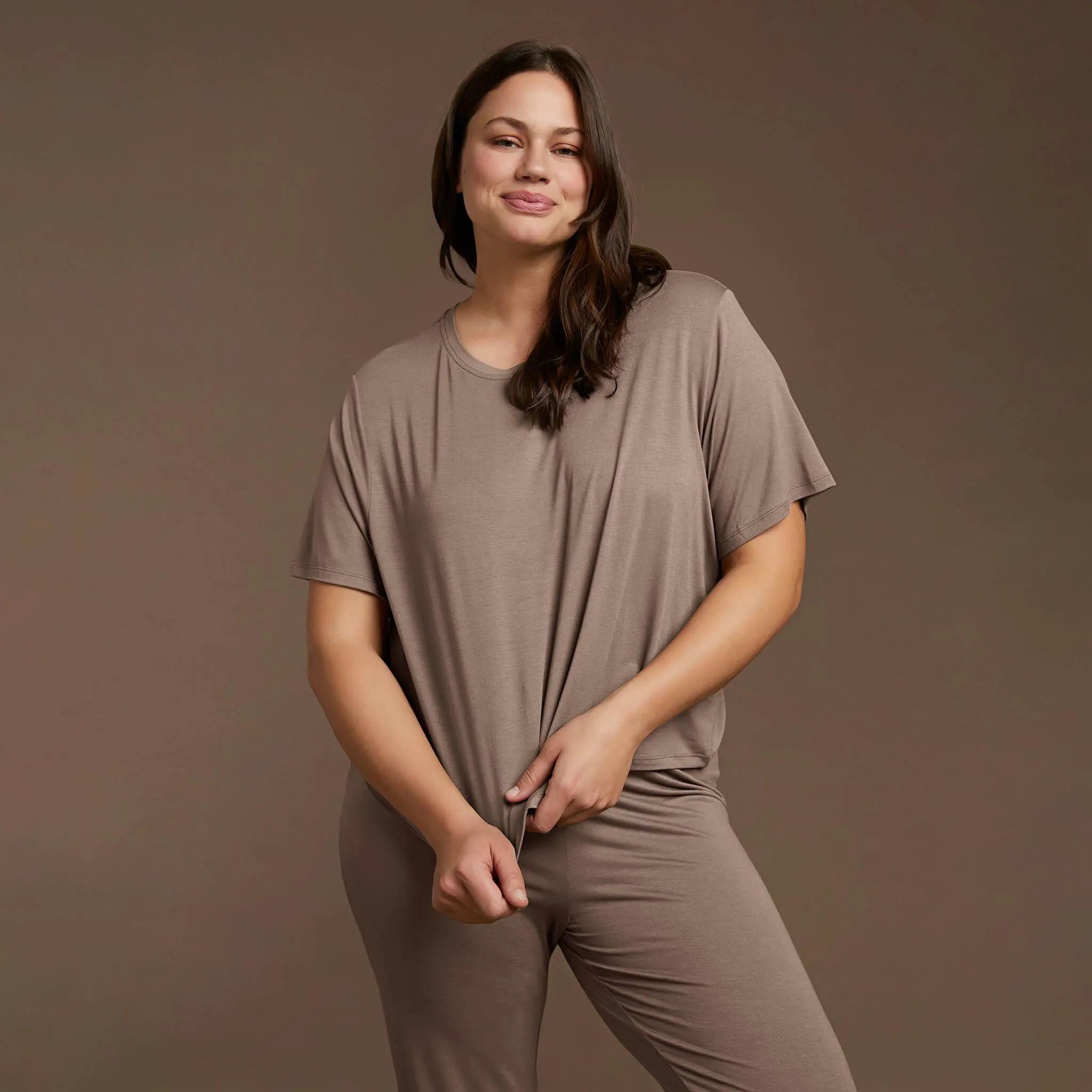 Women's Pajama Set - Mocha - nuuds | nuuds