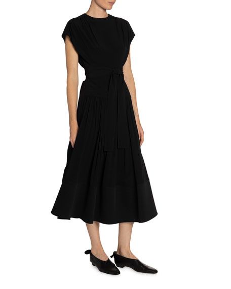 Proenza Schouler Short-Sleeve Combo Dress | Neiman Marcus