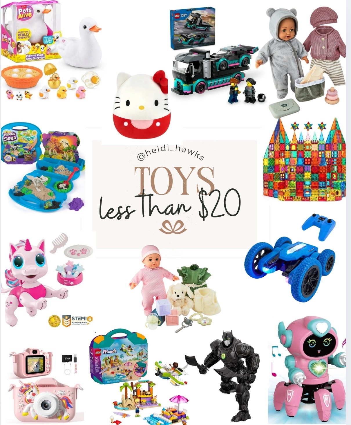 Early Black Friday Toys for Less than $20!
They’re selling out fast though. 
$5 Squishmallows
$15 Lego Sets

Christmas gifts
Kids gift ideas
Toy gift guide
Toys on Sale
Top toy gifts

#LTKCyberWeek #LTKGiftGuide #LTKHoliday