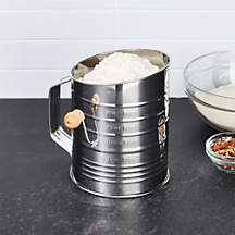 Stainless Steel Flour Sifter + Reviews | Crate & Barrel | Crate & Barrel
