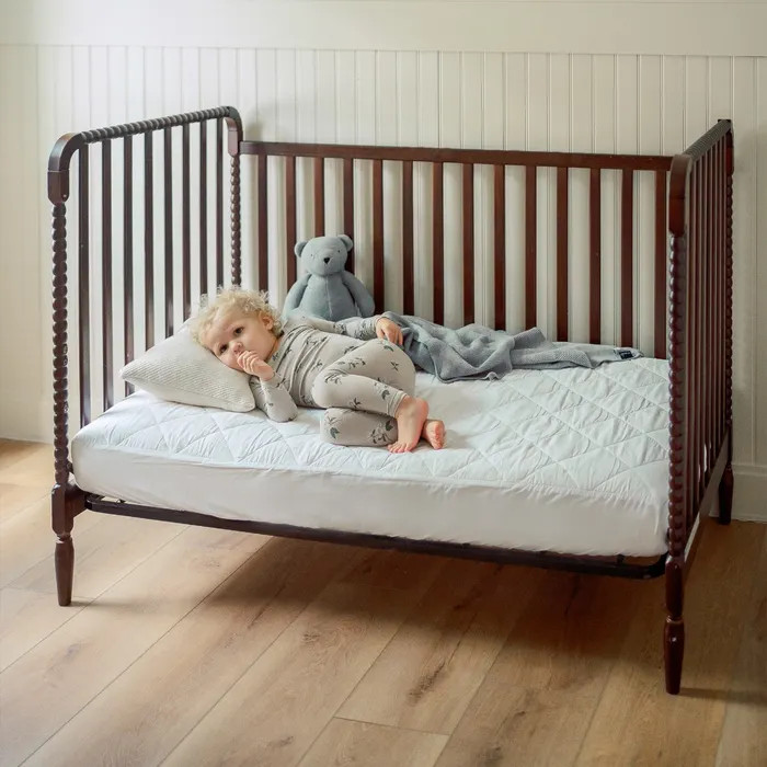 Organic Quilted Toddler Mattress Pad - Waterproof | Naturepedic