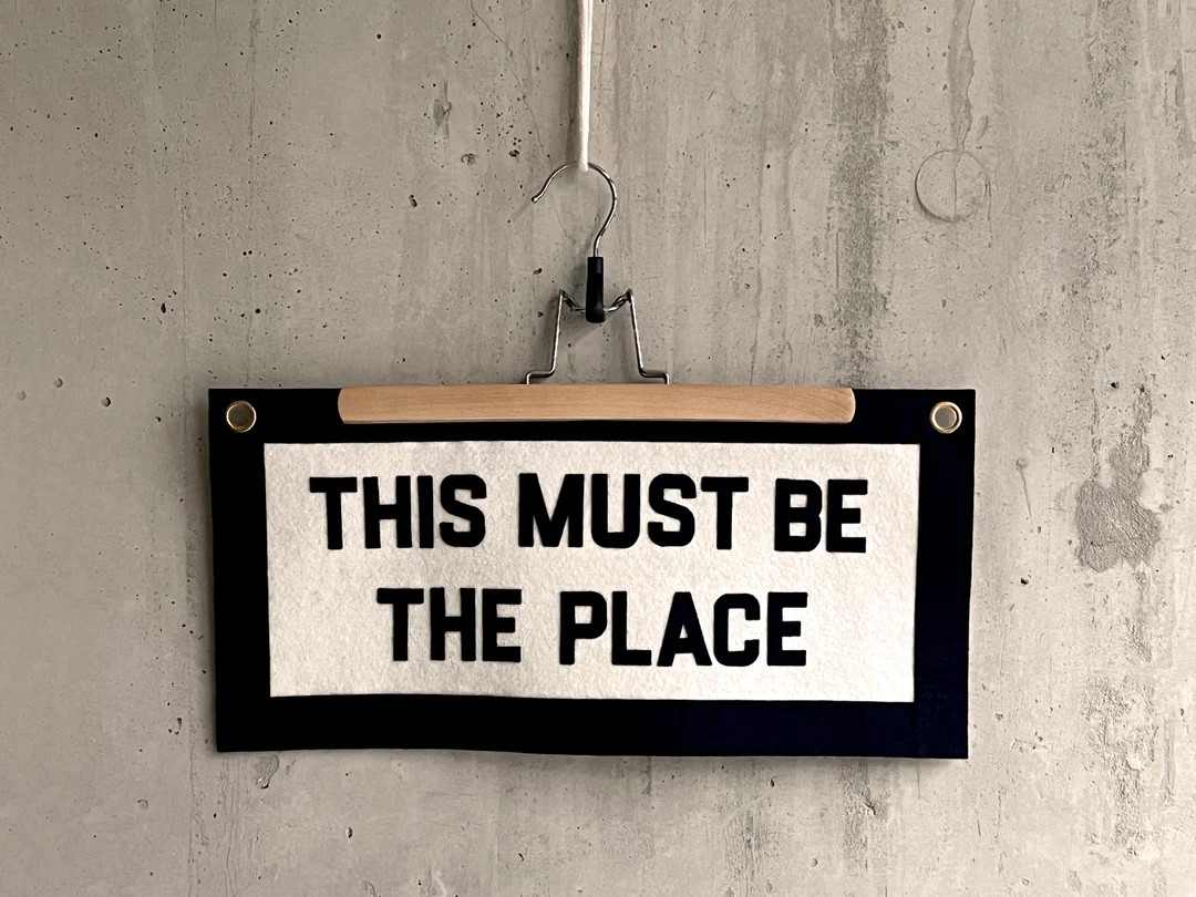 This Must Be The Place | Felt Pennant Flag Banner | Vintage Inspired Banner | Wall Decor | Wall H... | Etsy (US)