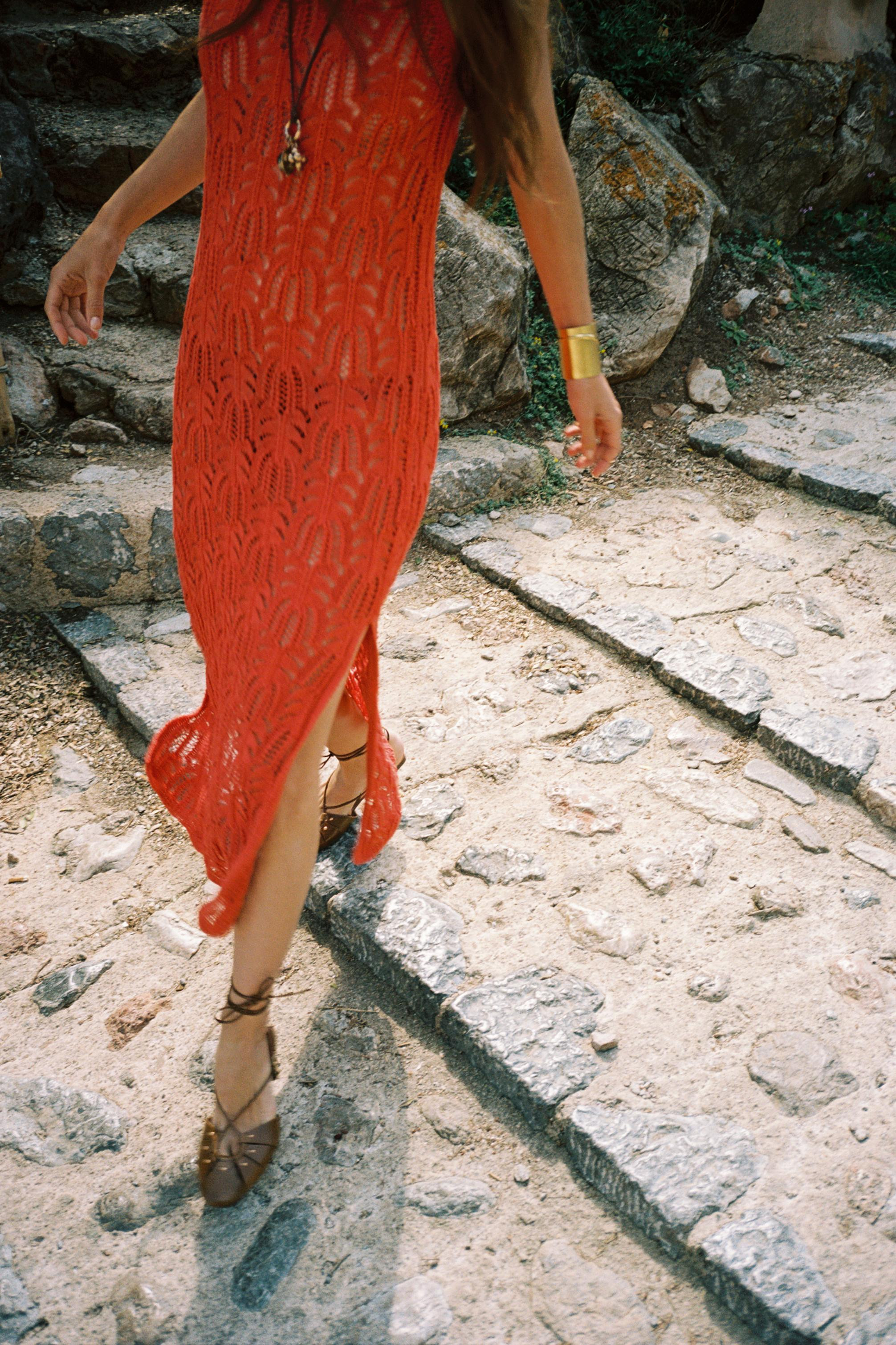 POINTELLE KNIT MIDI DRESS | Zara UK