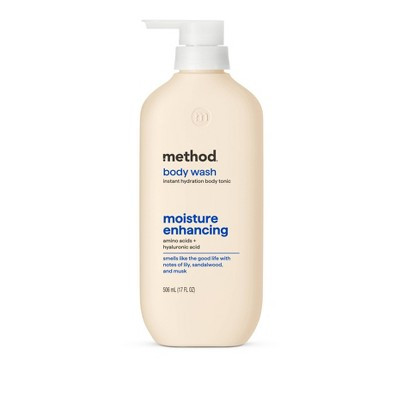 Method Moisture Enhancing Instant Hydration Body Wash Tonic with Bamboo Dust, Amino and Hyaluronic Acids - Lily, Sandalwood and Musk - 17 fl oz | Target