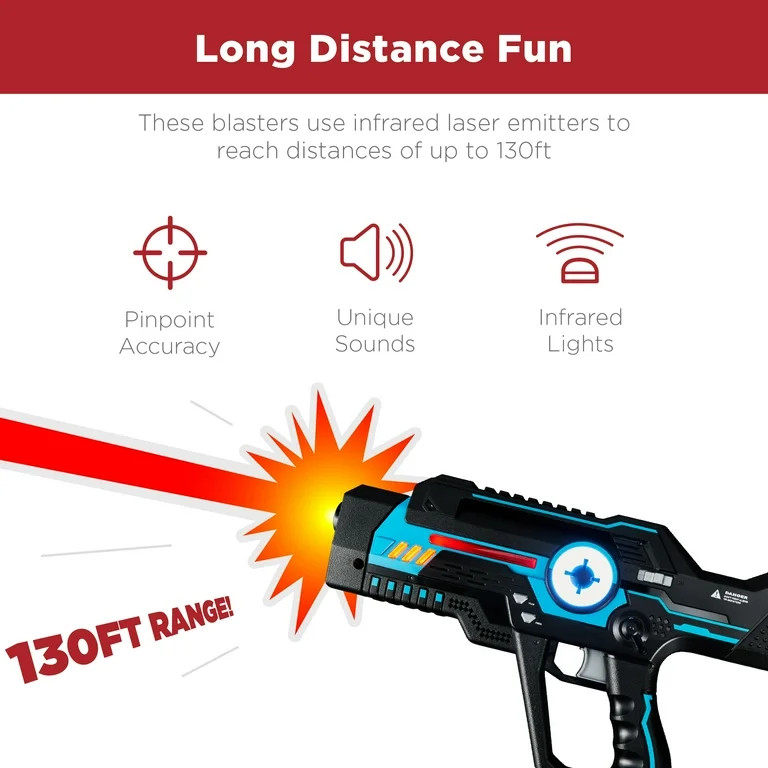Best Choice Products Set of 4 Laser Tag Blasters & Vests, Infrared Lazer Toy Set for Kids, Adults... | Walmart (US)