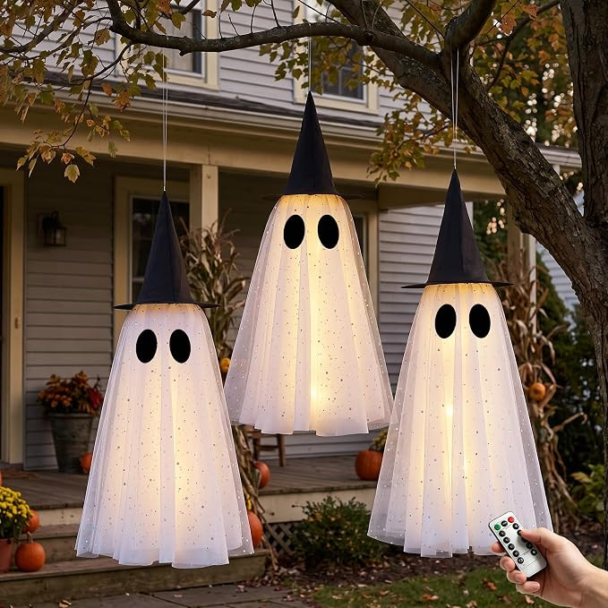 Halloween Ghost Decorations Outdoor, Halloween Hanging Ghosts Decorations | Amazon (US)