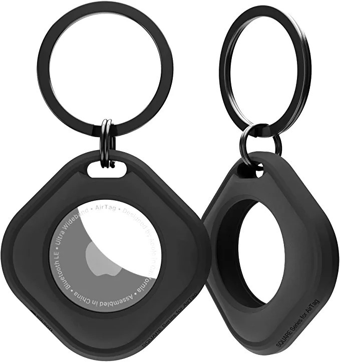 Elkson Air Tag Holder for Apple AirTag, Keychain AirTags Case with Stainless Steel Key Ring, Prot... | Amazon (US)