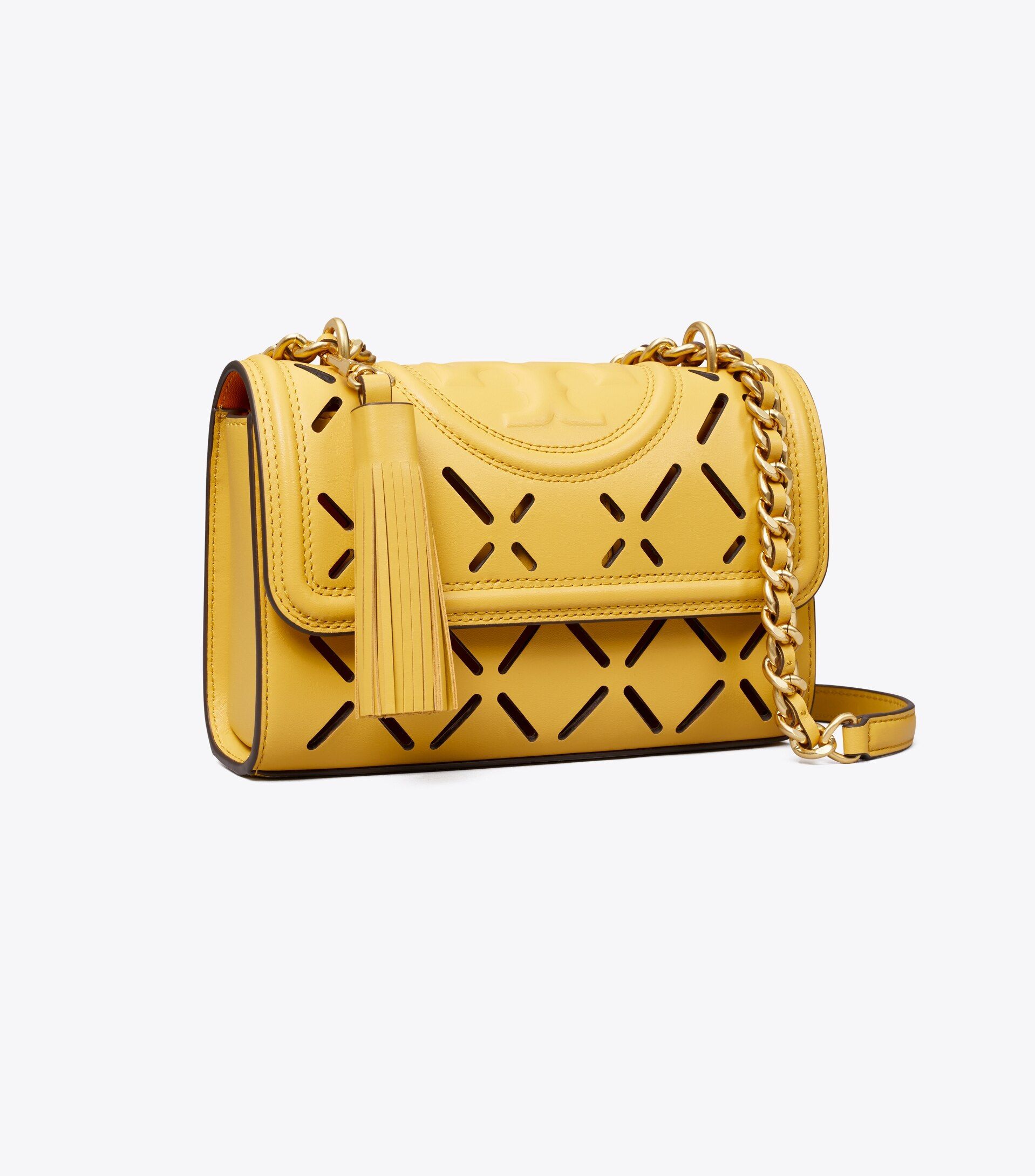 Fleming Diamond Perforated Small Convertible Shoulder Bag | Tory Burch (US)