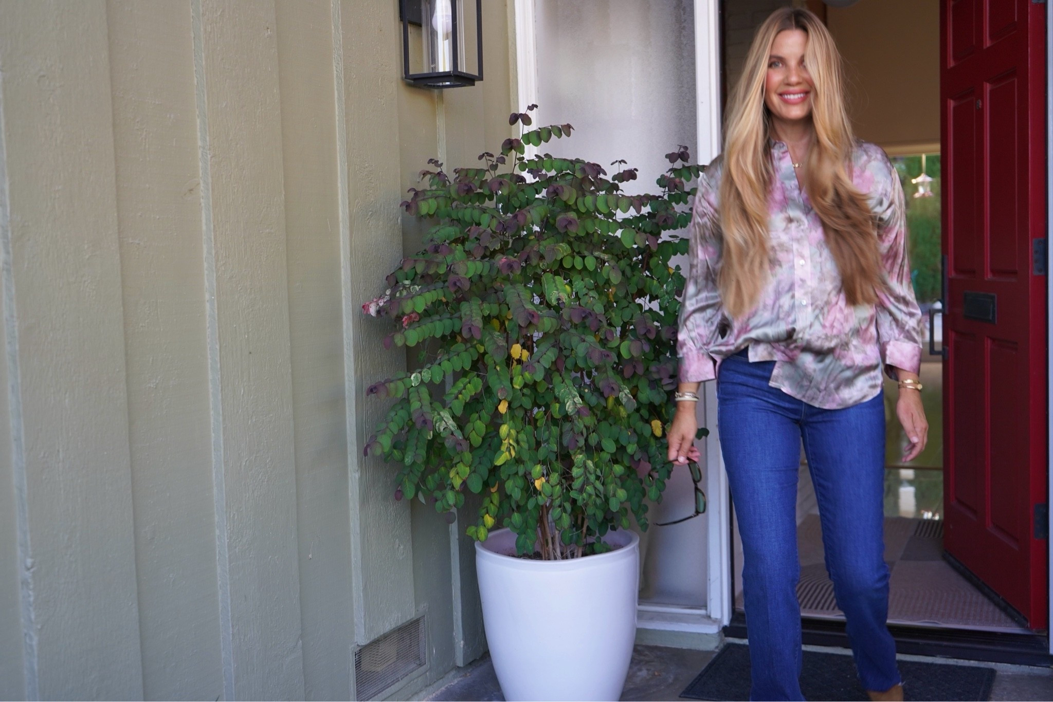 #NSALE picks in action 
Silk shirt: large (runs small)
Jeans: 26
Lips via Westman Atelier

#LTKdayinmylife #LTKSaleAlert #LTKBeauty