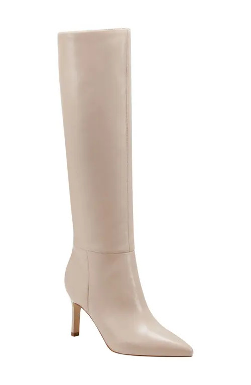 Marc Fisher LTD Georgiey Pointed Toe Knee High Boot in Light Natural at Nordstrom, Size 11 | Nordstrom