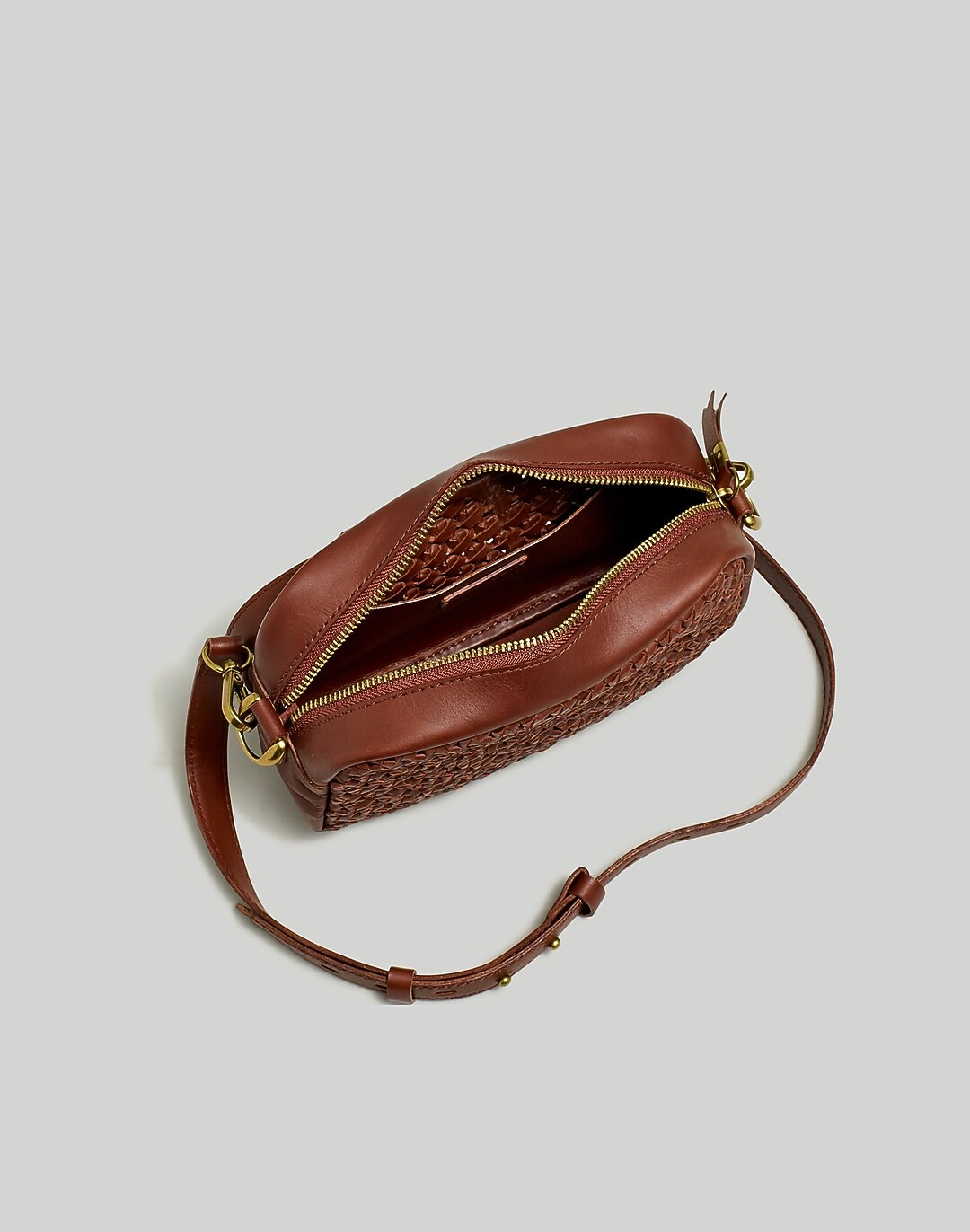 The Transport Camera Bag: Crochet Leather Edition | Madewell