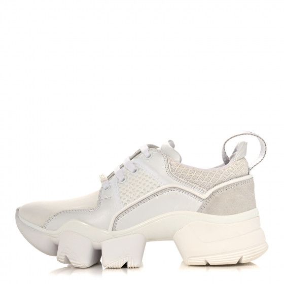 GIVENCHY Neoprene Suede Mesh Baisse Jaw Low Sneakers 36.5 White | FASHIONPHILE (US)