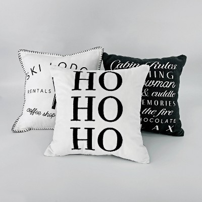 3ct Throw Pillow Black & White - Bullseye's Playground™ | Target