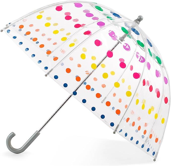 totes Kid's Clear Bubble Umbrella with Easy Grip Handle, Dots | Amazon (US)