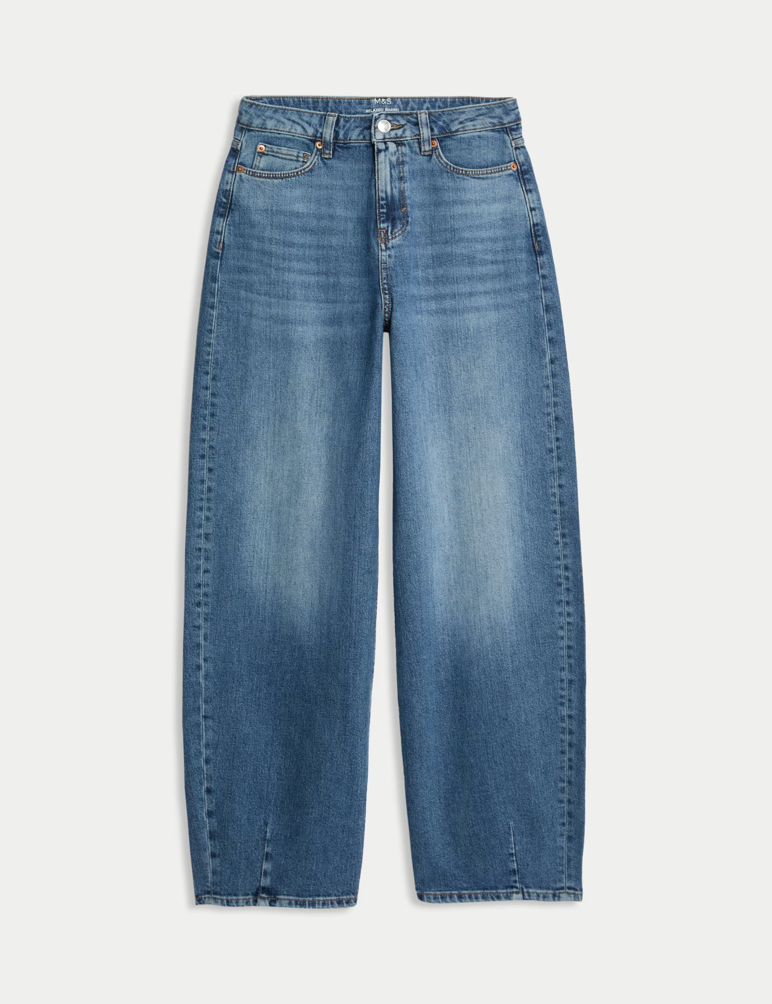 Relaxed Mid Rise Barrel Jeans | Marks & Spencer (UK)