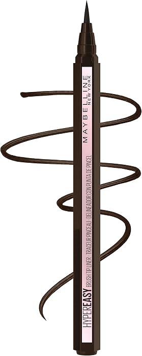 MAYBELLINE New York Hyper Easy Liquid Pen No-Skip Waterproof Eyeliner, Satin Finish, Pitch Brown | Amazon (US)