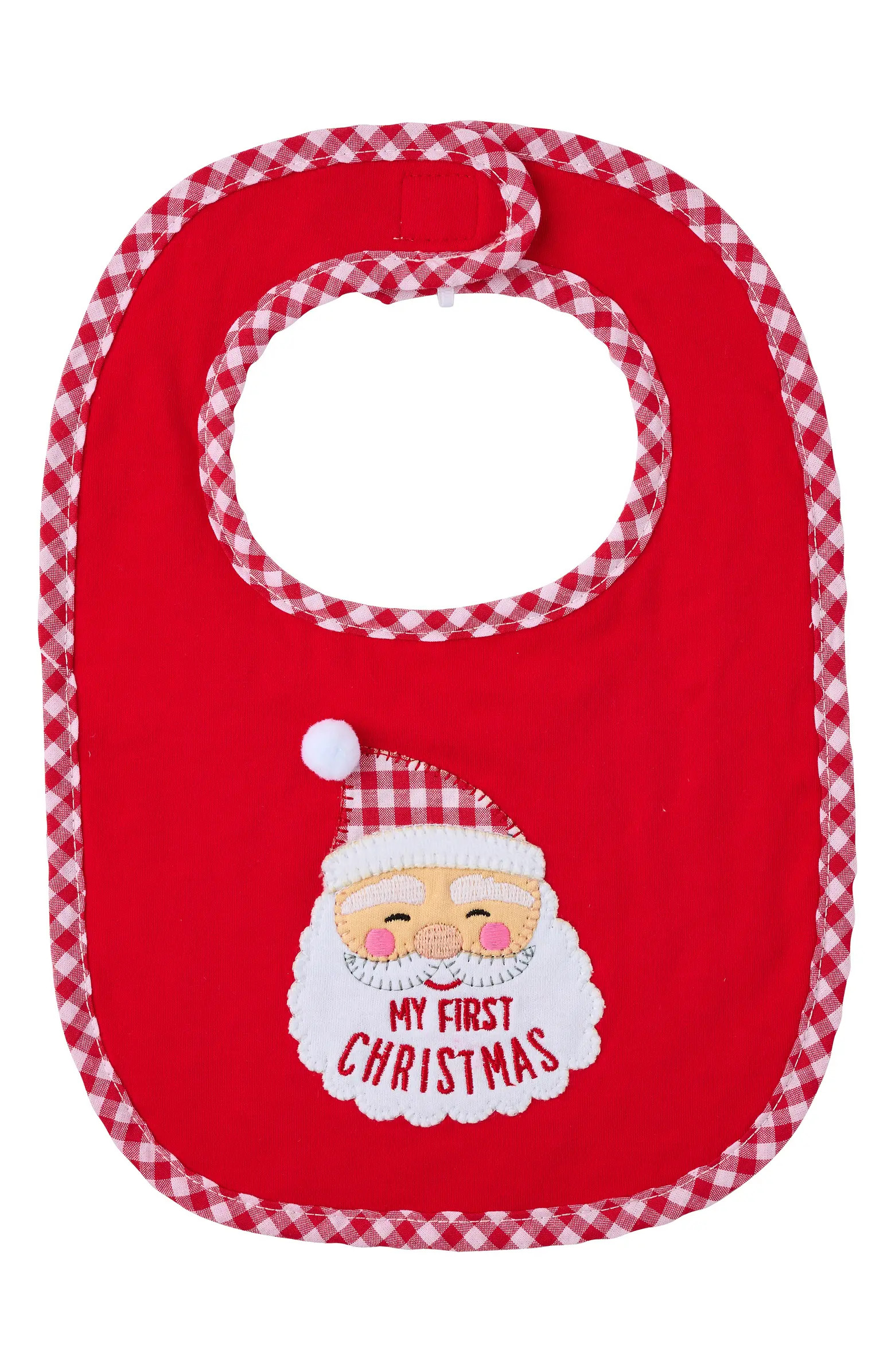 My First Christmas Appliqué Bib | Nordstrom