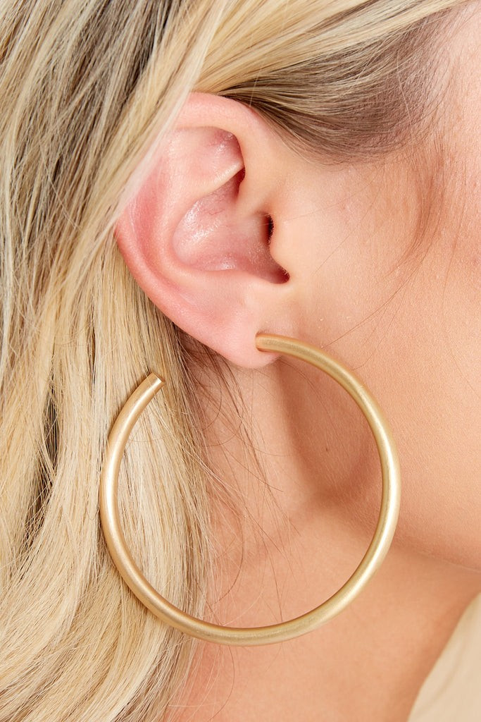 Timeless Fortunes Gold Hoop Earrings | Red Dress 