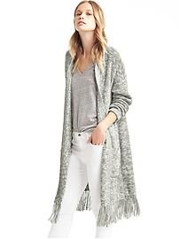 Marled fringe open-front cardigan | Gap US