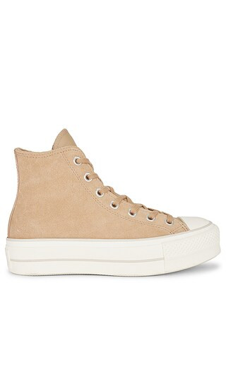 Chuck Taylor All Star Lift Cozy Utility Sneaker in Nomad Khaki, Desert Sand, & Egret | Revolve Clothing (Global)