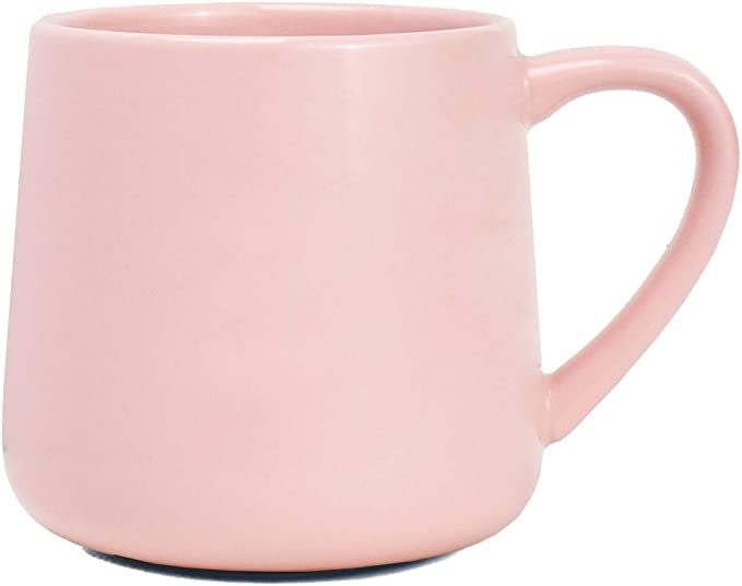 Bosmarlin Large Glossy Ceramic Coffee Mug, Pink Tea Cup for Office and Home, 18 oz, Suitable for ... | Amazon (US)