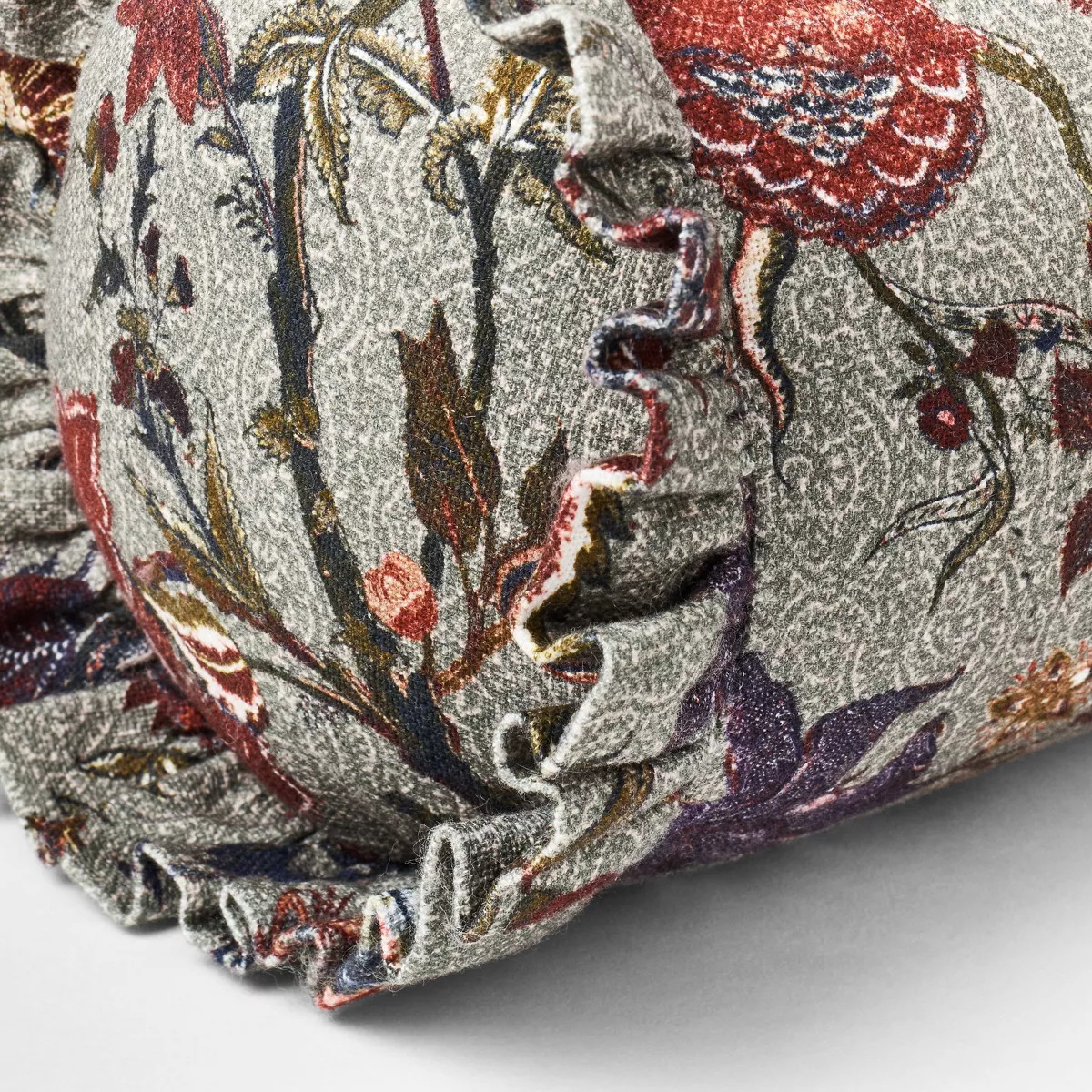 Floral Bolster Throw Blanket Green - Threshold\u2122 designed with Studio McGee | Target