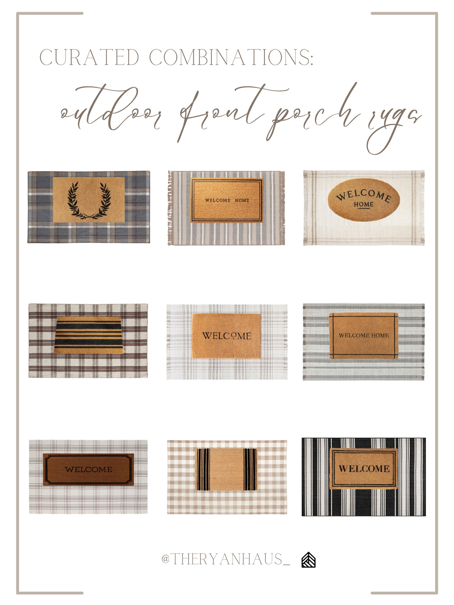 Outdoor areas rugs for your front porch! I love pairing outdoor rugs with an outdoor mat. I usually suggest utilizing a 2x3 or 3x5 size rug depending on your front porch space to layer under a doormat! 

Area rug, outdoor area rug, target, McGee and co, doormat, home decor

#LTKhome #LTKstyletip #LTKSeasonal