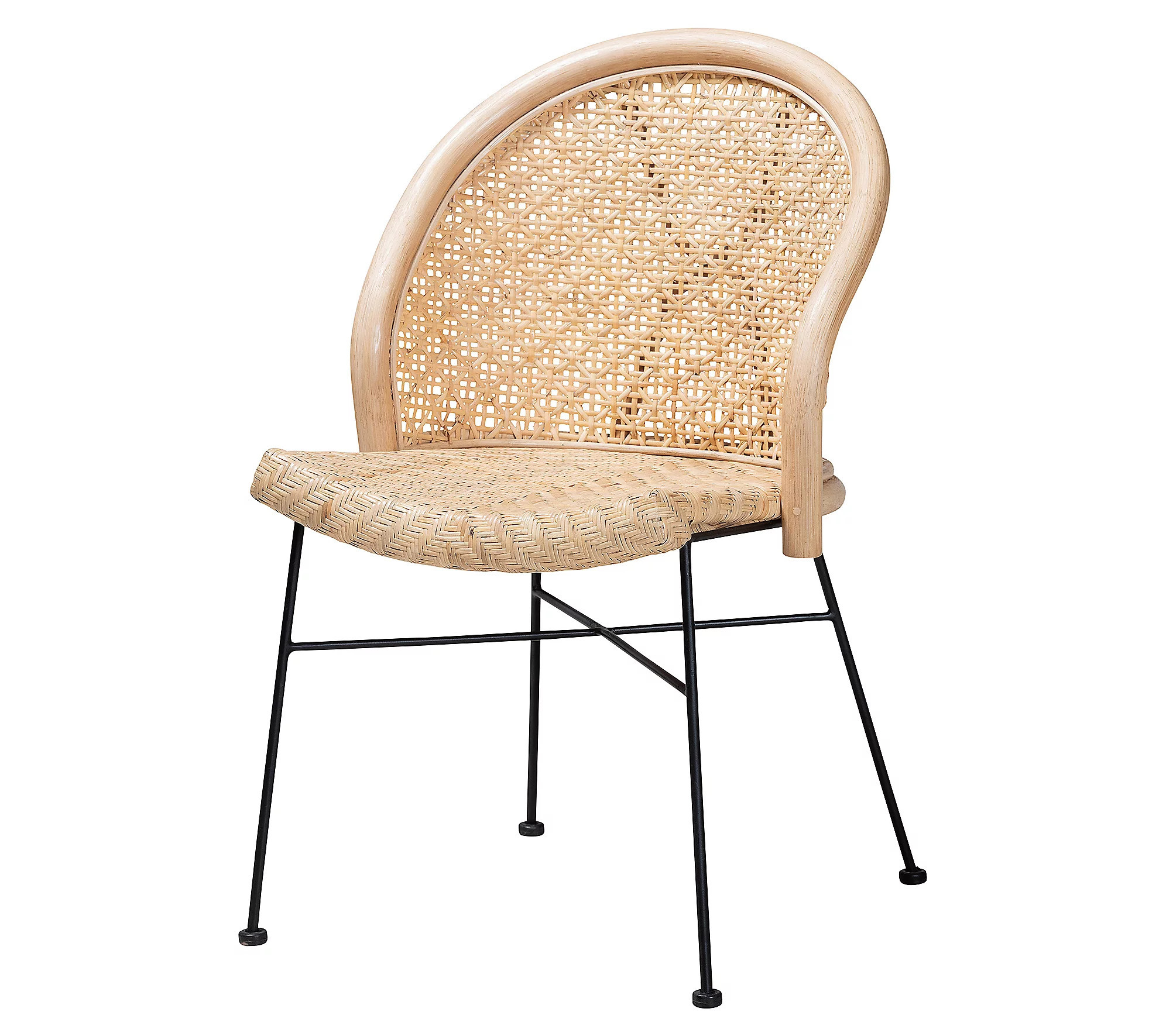 bali & pari Lisa Natural Brown Rattan Dining Ch air | QVC