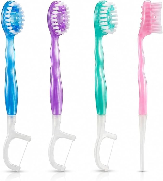 B Rush® 24Pack 5 in 1 Mini Disposable Toothbrush, Toothpaste+Tongue Cleaner+Floss+Pick, Portable... | Amazon (US)