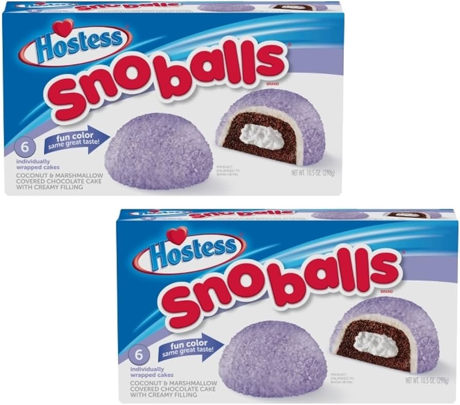 10.5oz Hostess Sno Balls, Pack of 12 snoballs, Packaging may vary | Amazon (US)